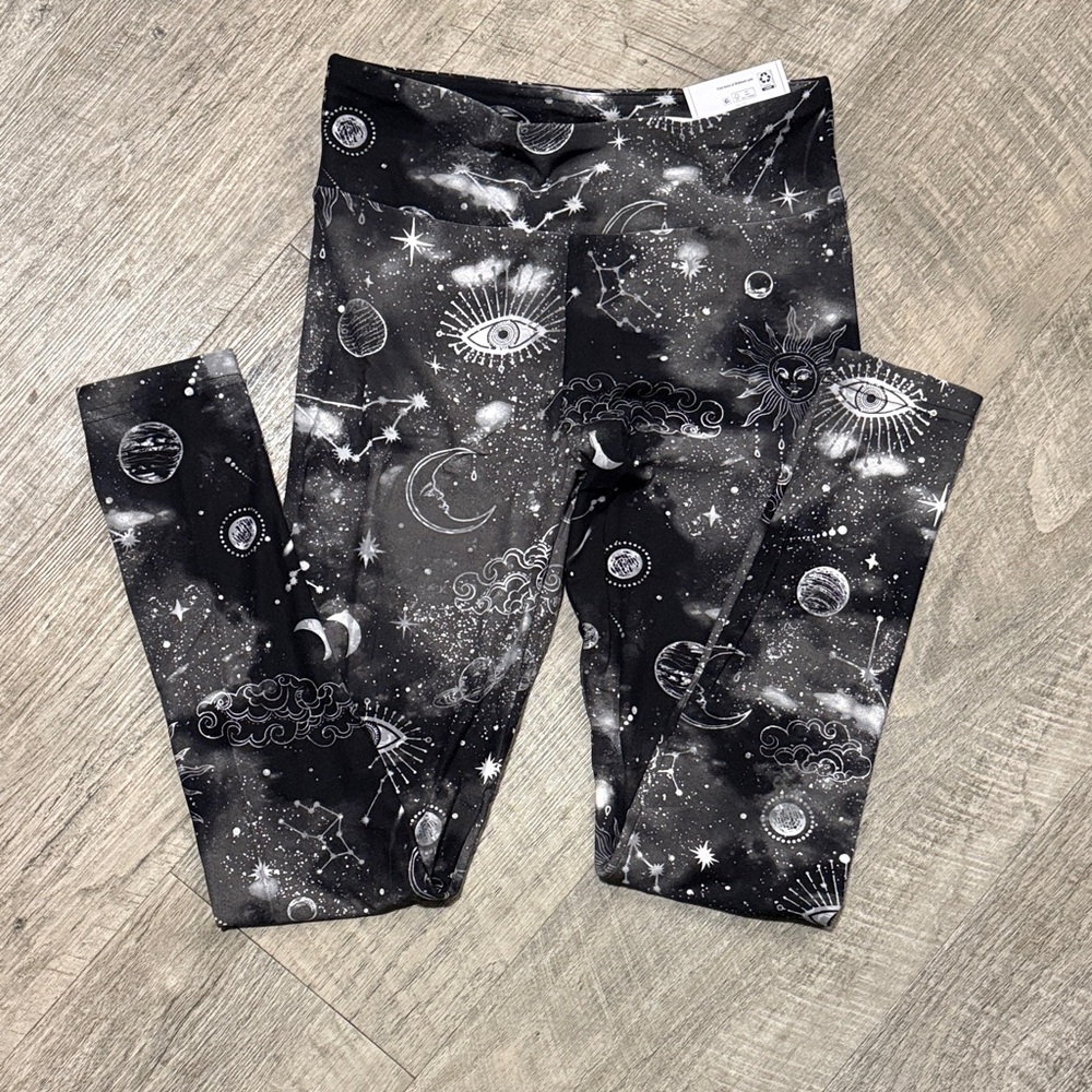 No Boundaries Kids Black Cosmic Leggings